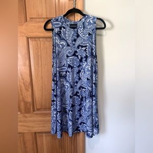 Paisley patterned blue dress. Size Small.